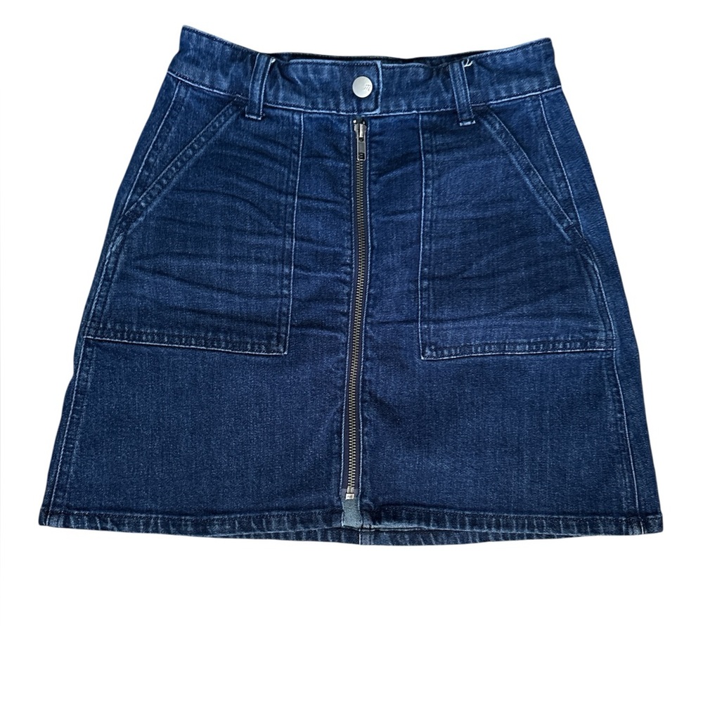 Madewell Denim Utility Zip Skirt, Size 24, Kinsey Wash,Casual Everyday Miniskirt